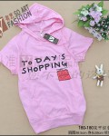 网上批发服装女装卡通帽衫短袖T恤 欧美风格批发厂家直供